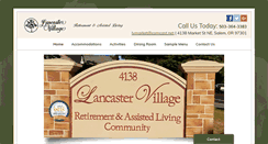 Desktop Screenshot of lancastervillageretirementsalem.com